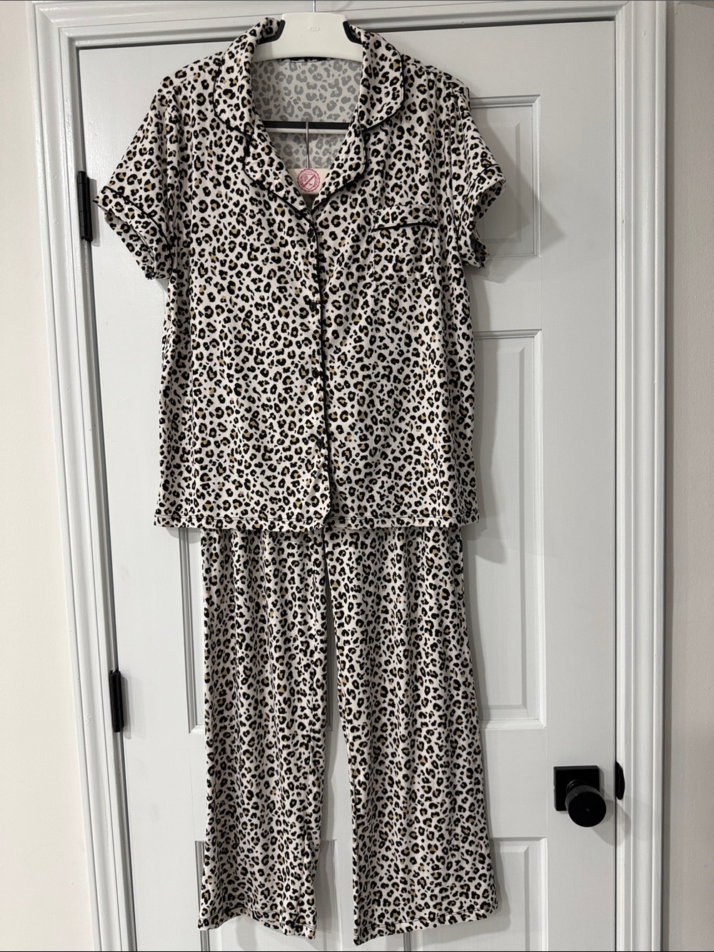 TART INTIMATES Leopard Print Pajama Set Size L women Pants Top